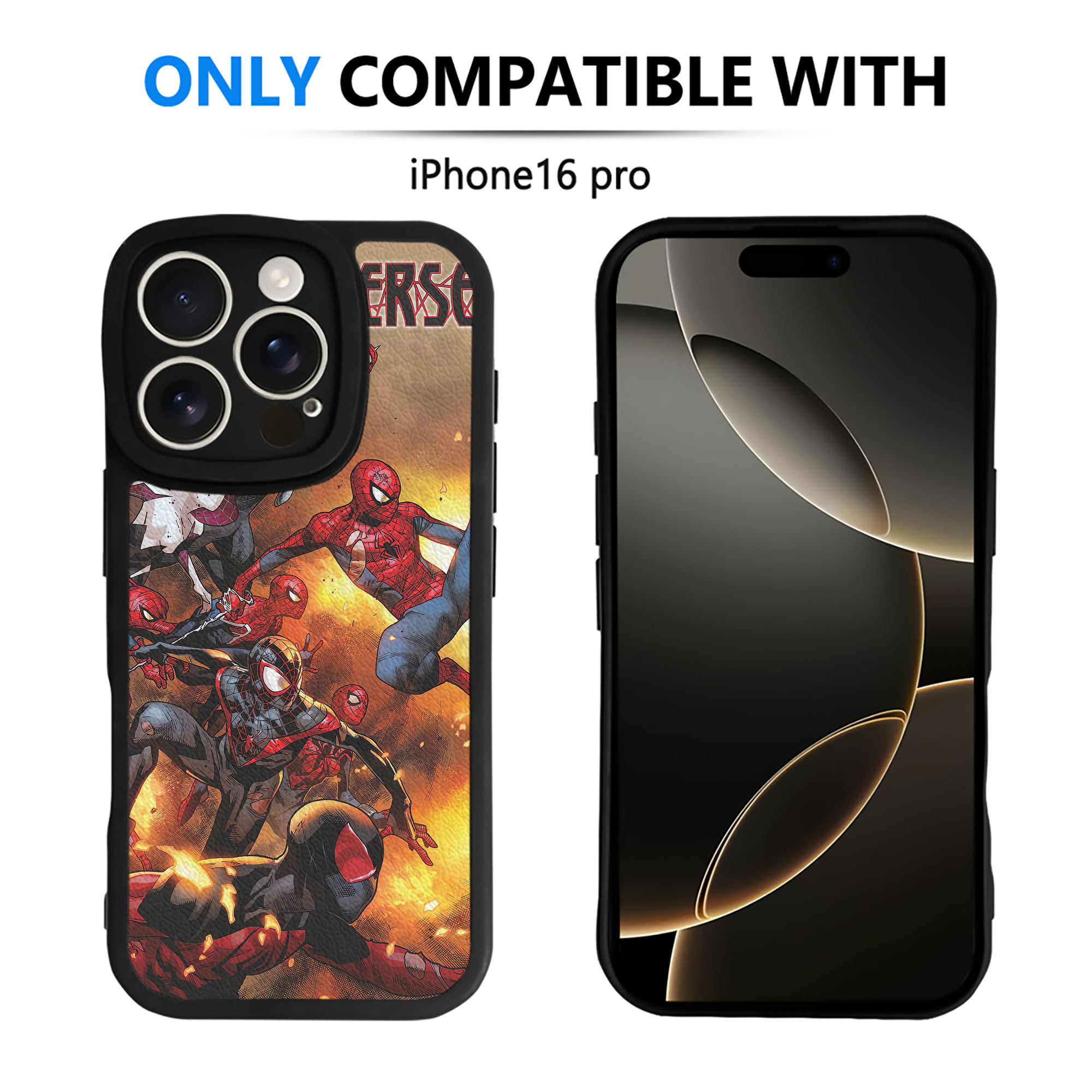 Spider Man スパイダーマン 【iPhone 16シリーズ対応】シリコンスマホケース（レザー調） 材質：シリコン